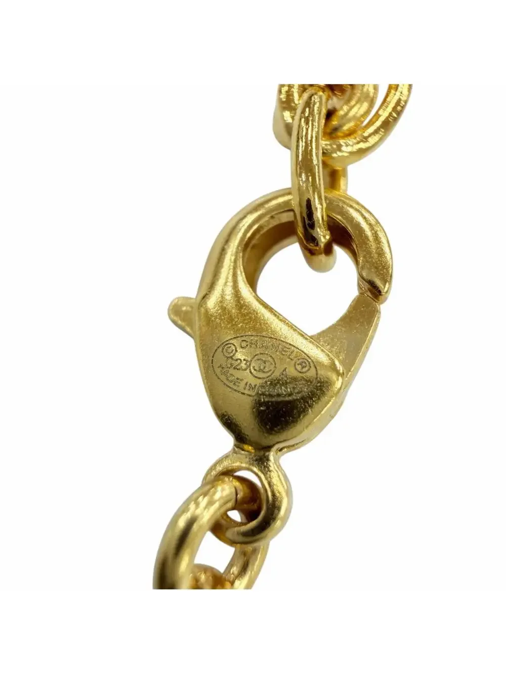 Chanel Cc Logo Pendant Necklace Gold- #357904C72B